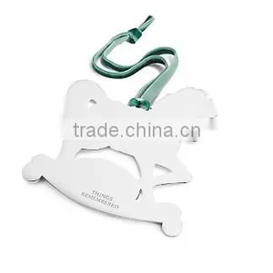 Christmas Metal Rocking Horse Hanging Ornament thumbnail-2
