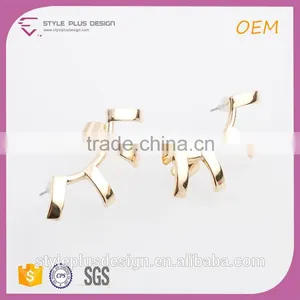 E72946I02 22k Gold Filled Starfish Earring Fashion New Cheap Small Designs For Girls Rolled Claw Earrings thumbnail-1