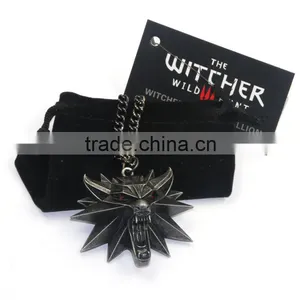 New Arrival Melone Retro The Witcher 3 Necklace With Red Eye Wolf Head Pendant Quality Choice thumbnail-4