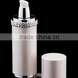 Empty Round Plastic Bottles With Airless Pump Acrylic Cosmetic Bottle thumbnail-2