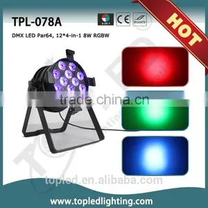LED Par Light Sound-active DMX 512 Static Color 18*6-in-1 6W RGBWA-UV Light130W DMX Led Par 64 Stage Lighting thumbnail-1