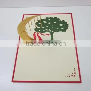 Bride and Groom on the Moon 3d Greeting Card thumbnail-3
