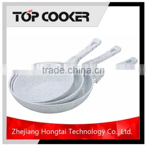 Forged Aluminium White Ceramic Marble Frying Pan thumbnail-1