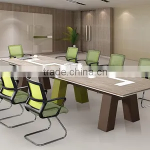 Round Wood Modern Design Office Meeting Table thumbnail-2