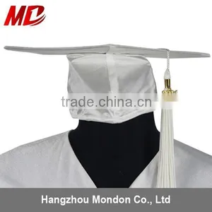 Adult Graduation Cap Shiny White thumbnail-1