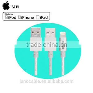 1m MFi Certified Silver USB to 8pin Cable thumbnail-2