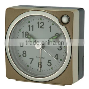 Simple Small Travel Size Sweep Alarm Clocks Snooze Light thumbnail-1