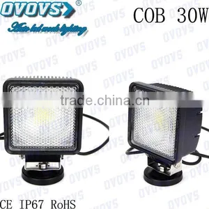 30W Offroad COB Led Work Light Square With Flood Beam in Auto Lighting System for SUV,Jeep,4x4 thumbnail-1