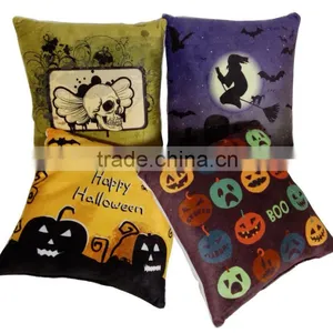 Eco-friendly Halloween Skull Plush Square Party Decorative Pillow thumbnail-4