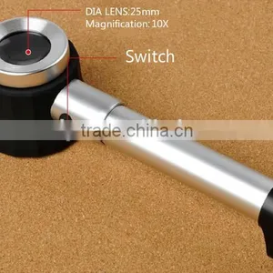 8011 10X Magnifier Loupe,Handheld LED Optical Magnifying Glass thumbnail-4