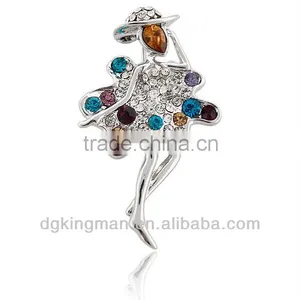 Fashion Crystal Woman Sexy Monroe Brooch thumbnail-1