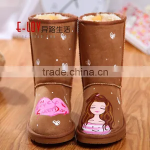 2015 Hot Sales High Quality and Cheap Plush Baby Shoes Winter Quality Choice thumbnail-1