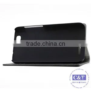 C&T Genuine Credit Card Holder Stand pu Wallet Leather Case for Huawei Ascend g7 thumbnail-5
