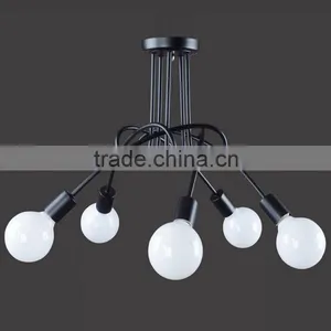 CE RoSH Indoor Iron Black or White or Red Chandelier Ceiling Lamp GX-5109-3 thumbnail-2