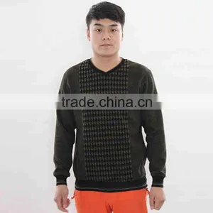 Combed Cotton Lycra Heated Thermal Underwear Men Thick Long Sleeve Long John V-neck Thermal Clothing Set Simple Design thumbnail-1