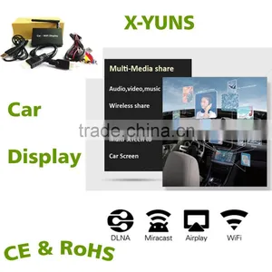 Car Display WiFi Mirror Cast Airplay IOS 9 for HDMI CVBS AV Car GPS for Audi Miracast Airplay thumbnail-1