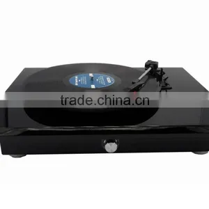 Rain Lane High End Electric Turntable High Glossy White Black Record Player thumbnail-6
