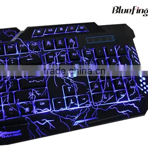 USB Wired Russian English Layout Backlit Computer Gaming Keyboard thumbnail-5