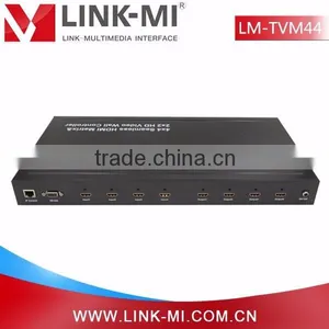 LINK-MI LM-TVM44 2x2Video Wall Controller &4in4out Hdmi Matrix 4x4 Seamless Switch HDMI Splitter3D With RS232 and IP Control thumbnail-4