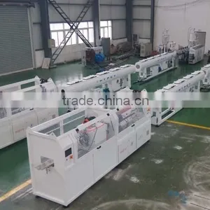 With HYGF250 Conical Twin Extruder Production Line110-250mm PVC Water Supply Pipe Production Line thumbnail-3