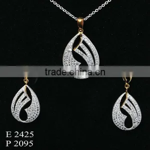 2016 The New Silver Wedding Designs Fashion Imitation Jewelry Set thumbnail-3