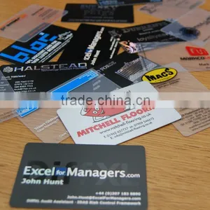 White Translucent Business Cards With Company Logo Details thumbnail-1