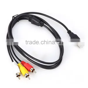 1.5m Male to Male USB 2.0 To 3 RCA Audio Video AV Adapter Cable Cord thumbnail-6