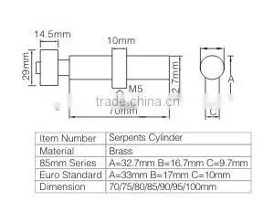 Popular Brass Euro Profile Cylinder Lock thumbnail-2