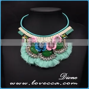 Layed Bead Statement Necklace thumbnail-1