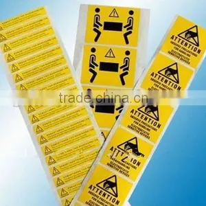 Custom Yellow Alert Sticks In Guangzhou Custom Made Adhesive Sticker thumbnail-1