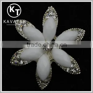 Good Quality NK009 Metal Rhinestone Button With Pearl for Clothes thumbnail-1
