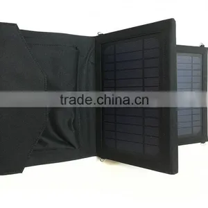 6V 14W Solar Panel Charger Dual Output Folding Foldable Solar Charger For Mobile Phone IPad Tablet thumbnail-5