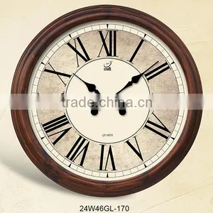 16 Inch High Quality and Big Size Home Decoration Roman Number Vintage Wall Mounted Clock thumbnail-1