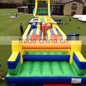 2016 Giant Inflatable Obstacle, Adult Inflatable Obstacle Course, 135ft Assault Course Inflatable Obstacle for Hire thumbnail-1