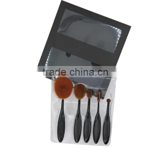 5pcs New Arrival Oval Brushes Black Color Oval Makeup Brush Set Toothbrush Set thumbnail-6