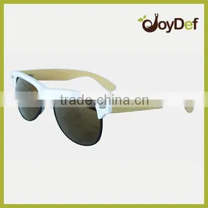 Handmade Bamboo and Wood Sunglasses Half Wooden Sunglasses With Brown Polarized Lens Spring Hinge thumbnail-1