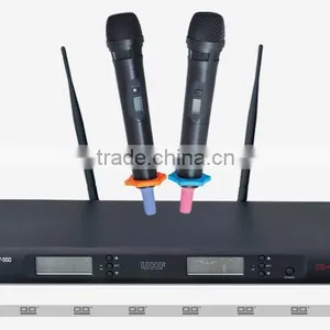 Handheld System 2 Channel Professional Wireless With LCD Display Microphone System thumbnail-2
