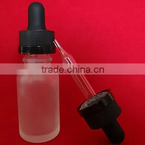 5ml 10ml 15ml 20ml 30ml Frost Glass e Liquid Dropper Bottle With Child Proof Cap thumbnail-2