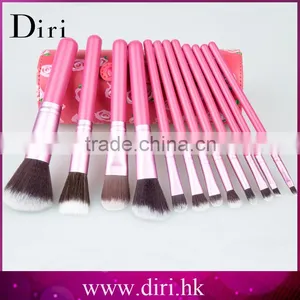 New 12pcs Pink Makeup Brushes Set Cosmetics Make up Maquiagem Beauty Foundation Brush With Holder Case thumbnail-3