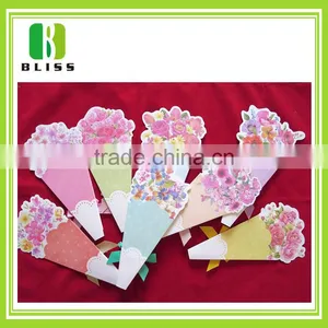 Personalized Holiday Sayings 3d Folding Flower Rose Ribbon Paper Handmade Rose Day Greeting Card thumbnail-6