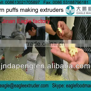 Jinan Eagle Corn Puffs Produciton Extruder Machines Tested for India Customers thumbnail-1