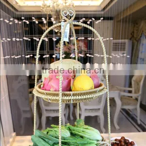 100% Handmade Kitchen 2 Tier Fruit &vegetabal Kitchen Storage Shelf thumbnail-2