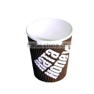 China Red Twist Ripple Coffee Paper Cups With Matching Lids Factory thumbnail-2