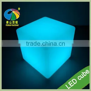 RGB Color Changing LED Cube Chairs Light Cube Seat thumbnail-3