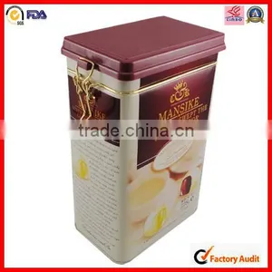 4 Color Print Rectangle Airtight Metal Tea Tins thumbnail-1