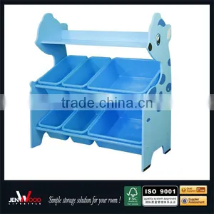 Blue MDF Toy Storage for Kindergarden thumbnail-1