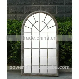 POWERLON Ornate Garden Rustic Iron Window Mirror With Natural Beauty Reflection thumbnail-4