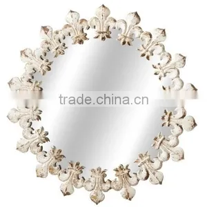 Handicraft Golden Leaf Home Interior Metal Wall Mirrors | thumbnail-1