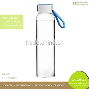 500ml Borosilicate Juice Drinking Bottle With Handle Strip thumbnail-1