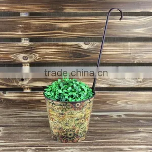 2015 New Design Paper Decal Painted Metal Flower Bucket Wholesale thumbnail-1